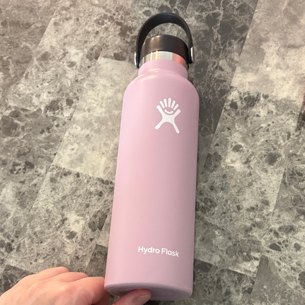 Hydro Flask Lavender Bottle with Black Handle
